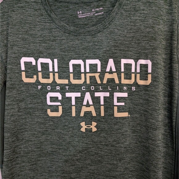 Colorado State Fort Collins Under Armour  XLarge Green Loose Short Sleeve Shirt - Picture 8 of 13